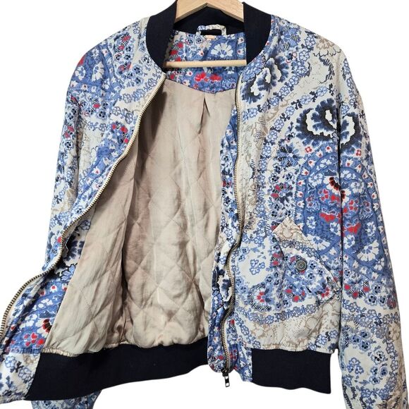 Free People Daytrip Paisley Bomber Jacket - Picture 3 of 6